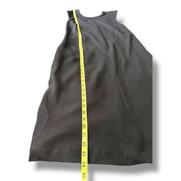 Banana Republic Sleeveless Career Dress Black Midi 100% Wool Size 12 - Picture 7 of 7